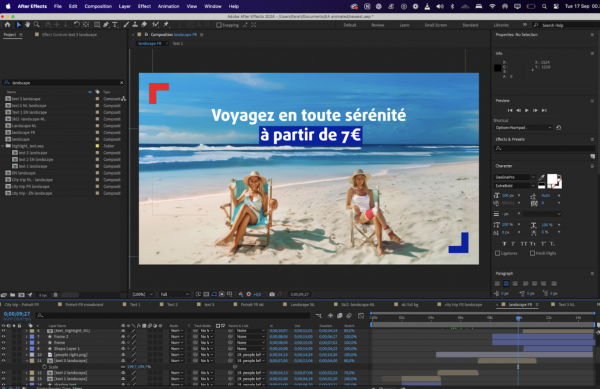 Adobe After Effects to create an AI video